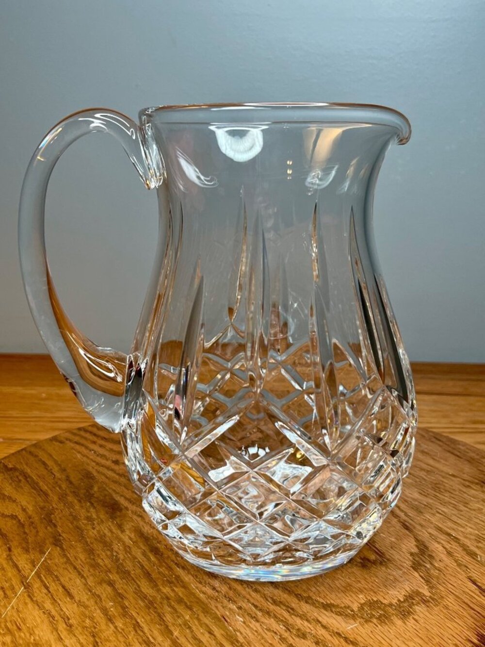 Waterford Lismore Pattern Crystal Pitcher 60 oz 8"H